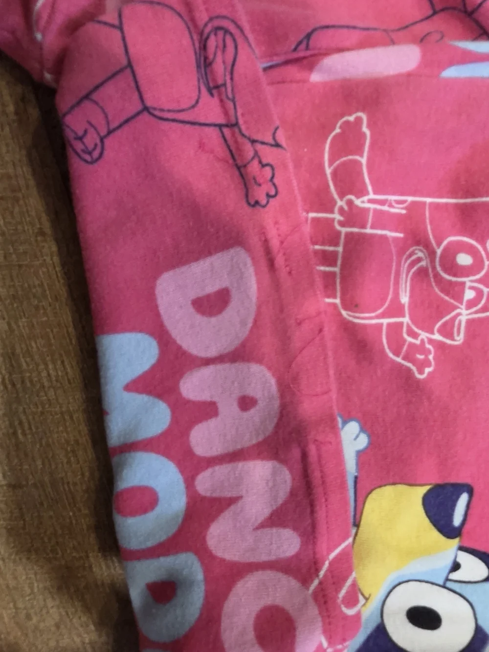 Bluey Kids Pajama Set in Blue & Pink
